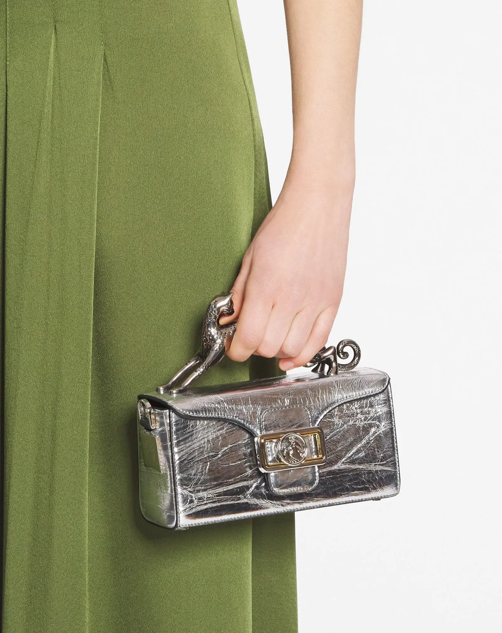 Hot Nano pencil cat bag in metallic leather Women Mini Bags & Clutches