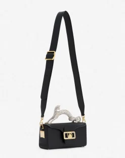 Sale Nano pencil cat leather and rhinestone bag Women Pencil