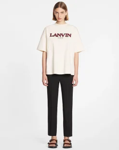 Oversized embroidered curb t-shirt Women T-shirts & Sweatshirts