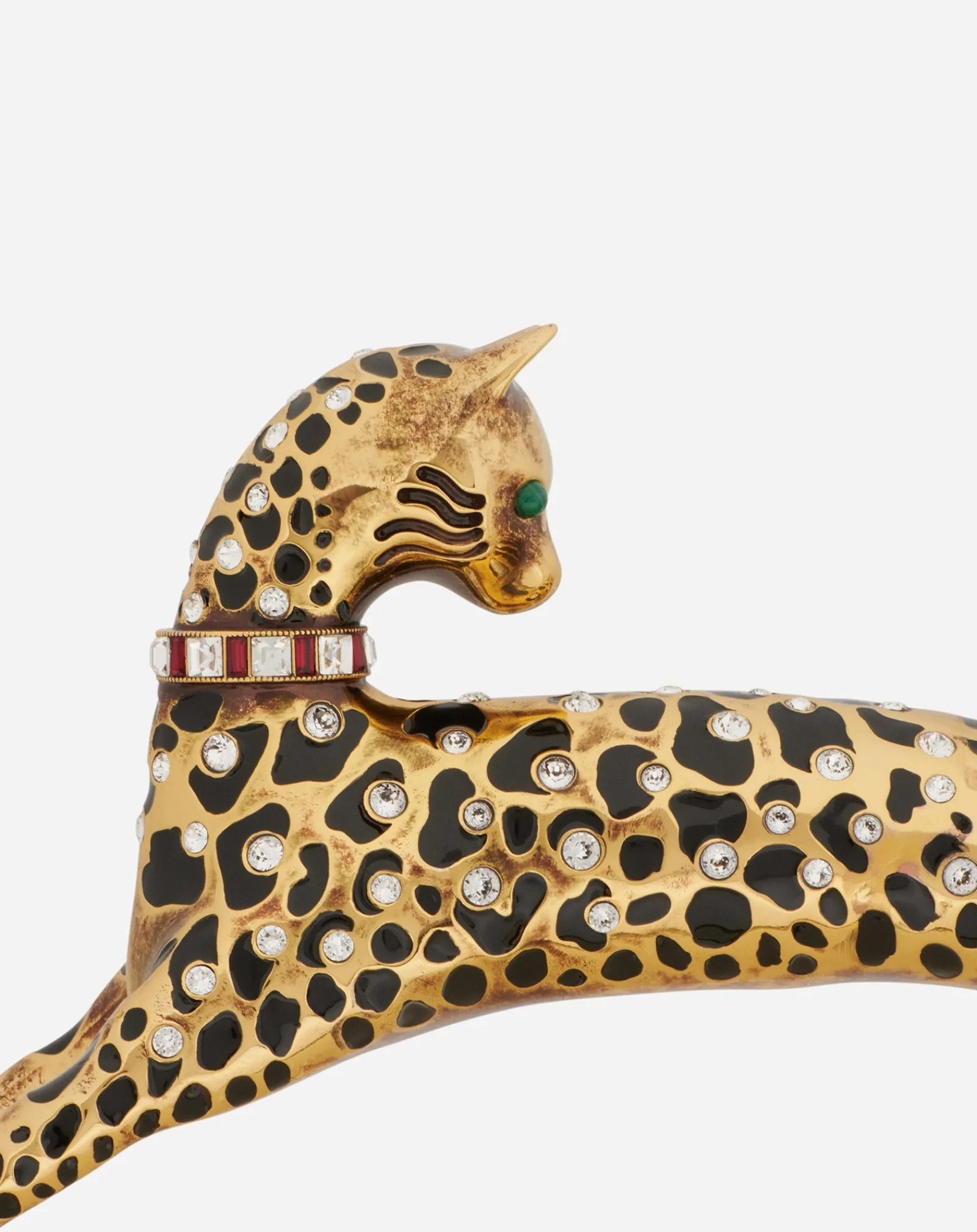 Pencil cat bag in shiny calfskin leather and rhinestones Women Pencil