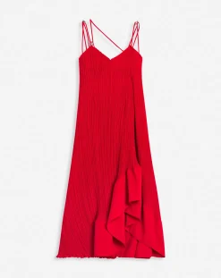 Sale Pleated dress with straps Women Dresses