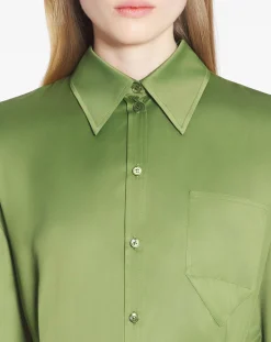 Outlet Shirt dress with pleats Women Dresses