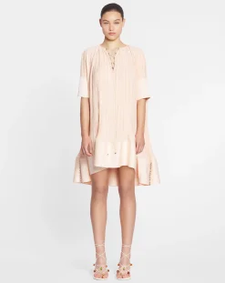Outlet Short-sleeved pleated dress Women Dresses