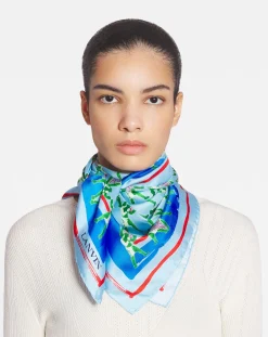 Hot Silk scarf with a sports print Women Silks & Scarves