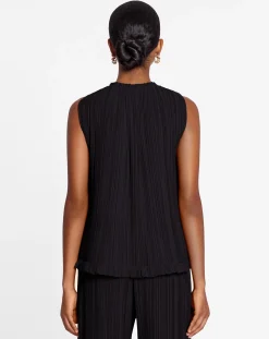 Outlet Sleeveless pleated top Women Tops