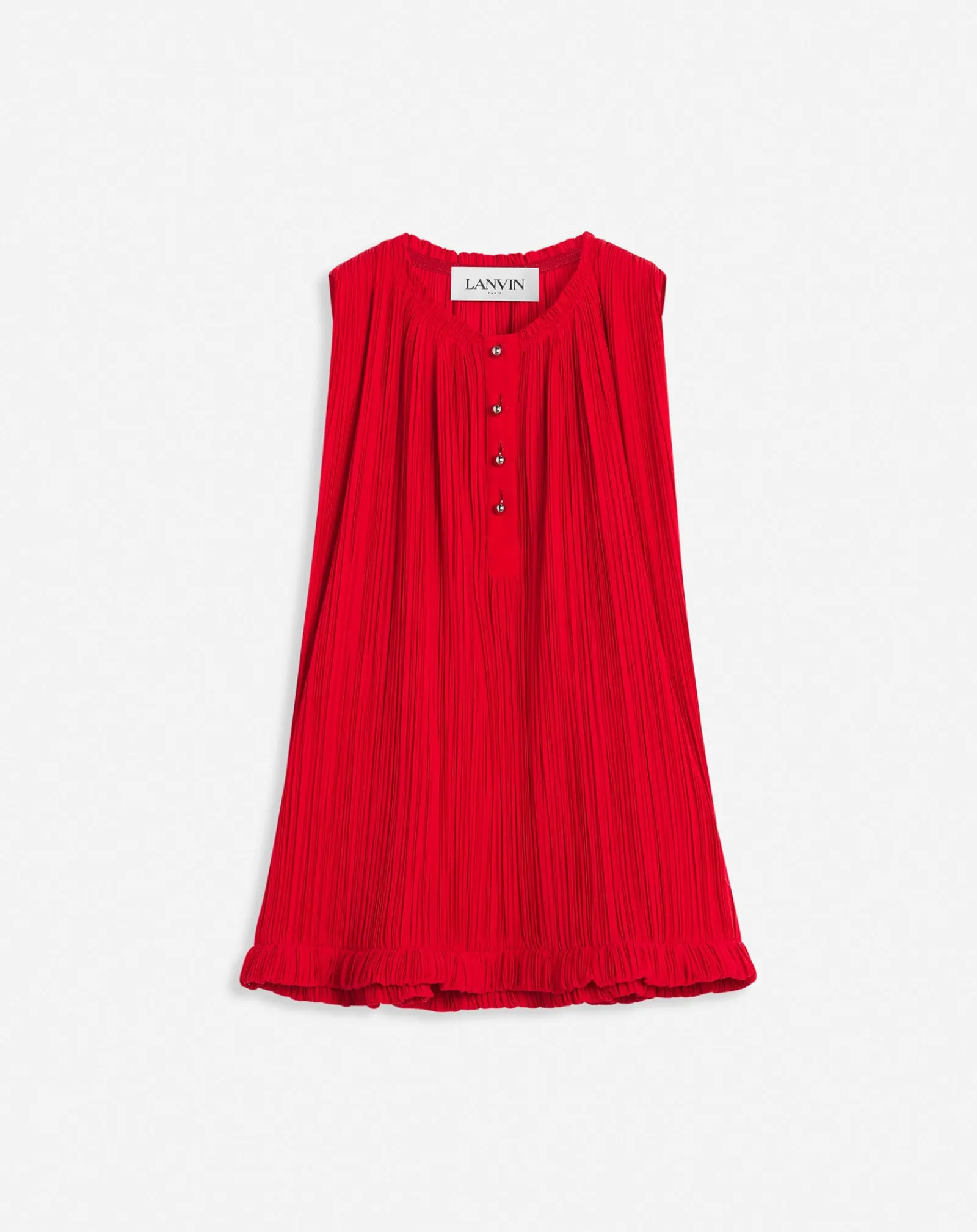 Sleeveless pleated top Women Tops