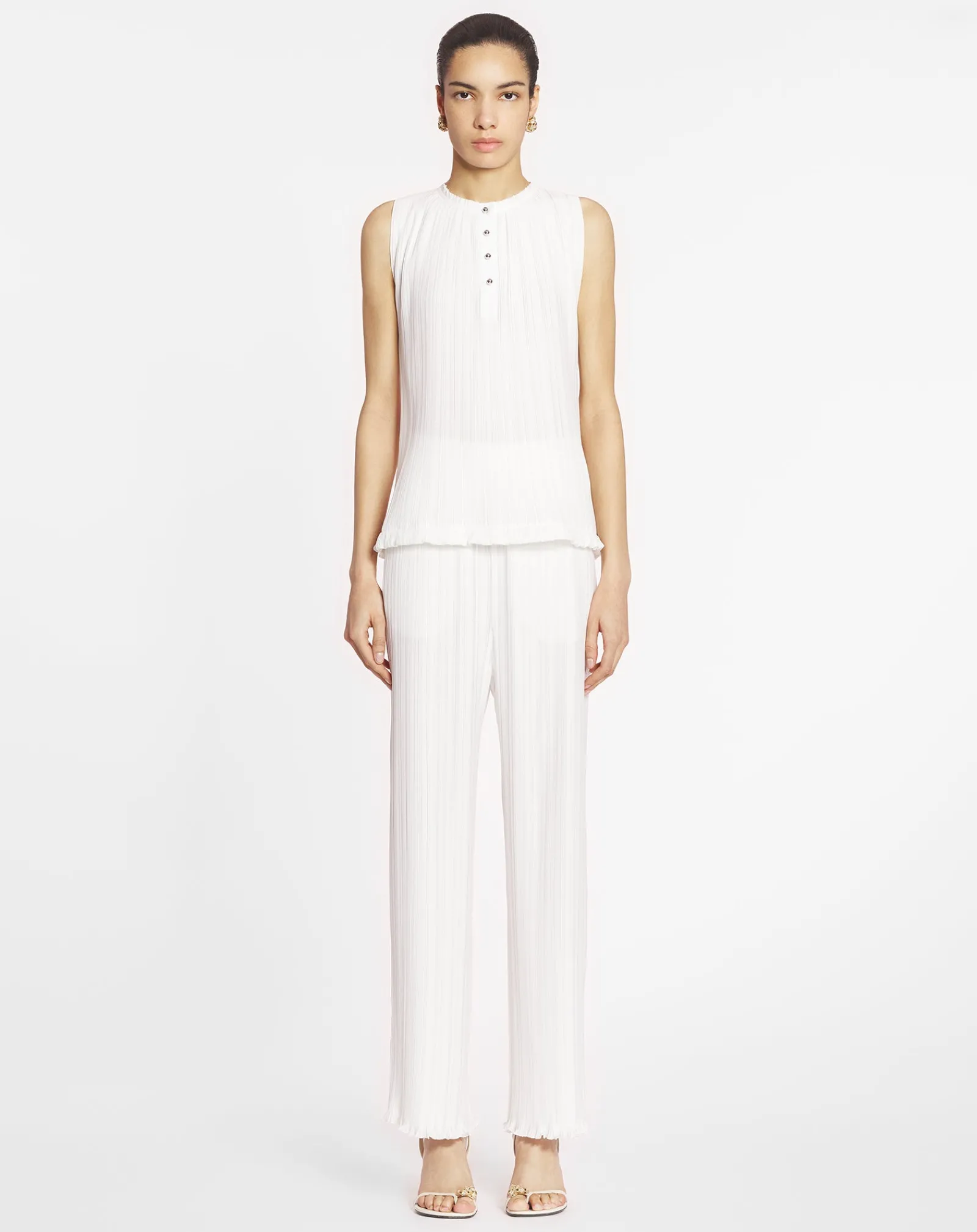 Sale Sleeveless pleated top Women Tops