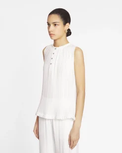 Sale Sleeveless pleated top Women Tops