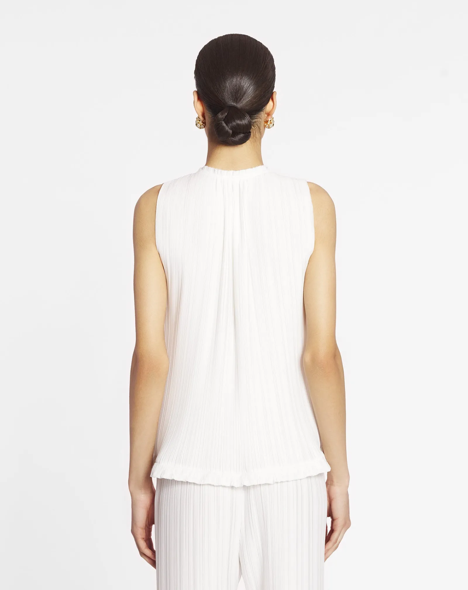 Sale Sleeveless pleated top Women Tops