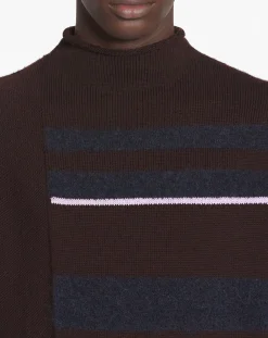 Outlet Striped mock turtleneck sweater Knitwear & Sweatshirts