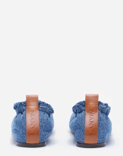 Outlet The ballerina flat in denim Women Ballerinas