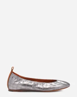 Outlet The ballerina in crocodile-effect leather Women Ballerinas