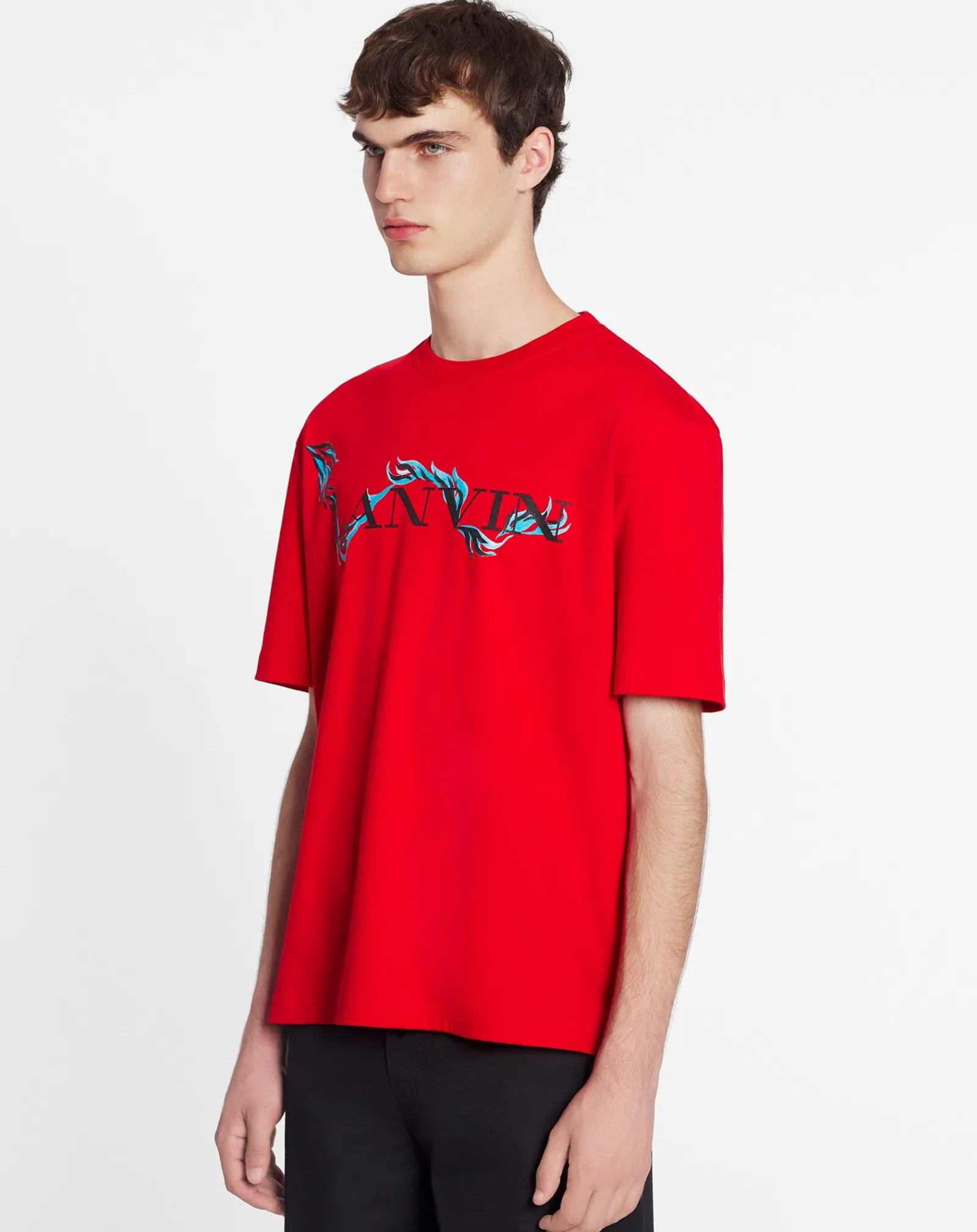 Outlet Unisex dragon print loose-fitting t-shirt Women T-shirts & Sweatshirts
