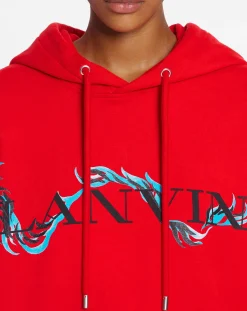 Clearance Unisex dragon print loose-fitting hoodie Knitwear & Sweatshirts