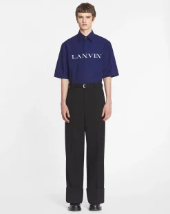 Outlet Wide-leg pants with cuffs Pants & Shorts